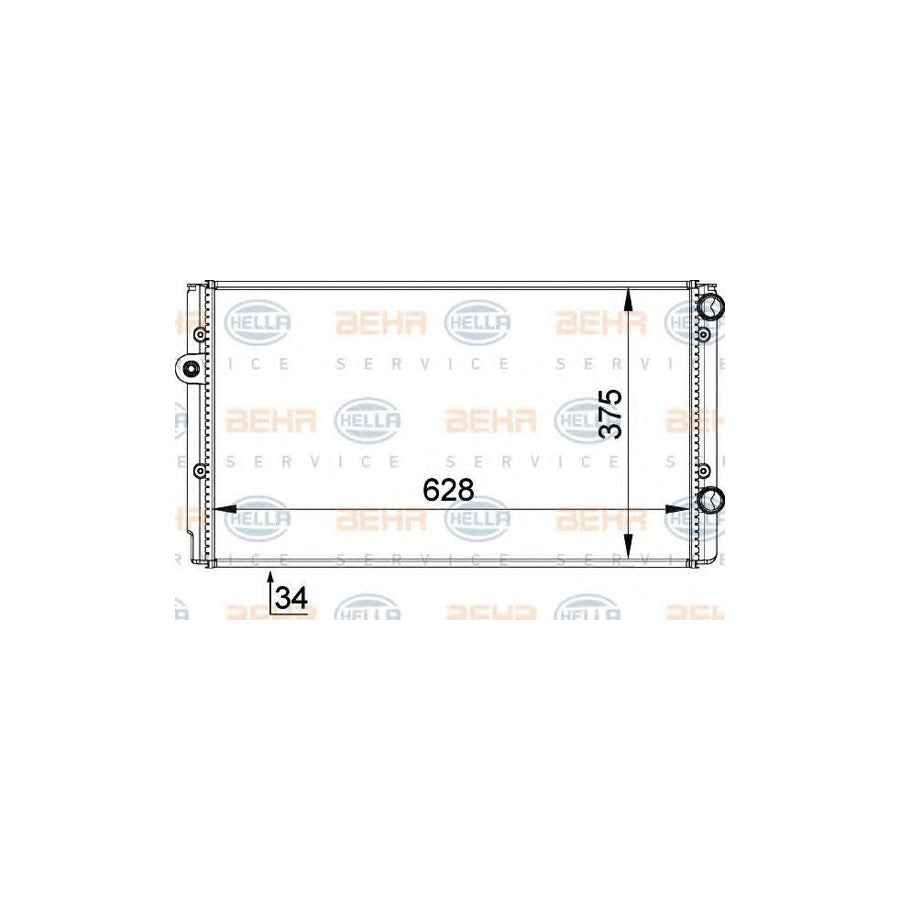 Hella 8MK 376 714-494 Engine Radiator