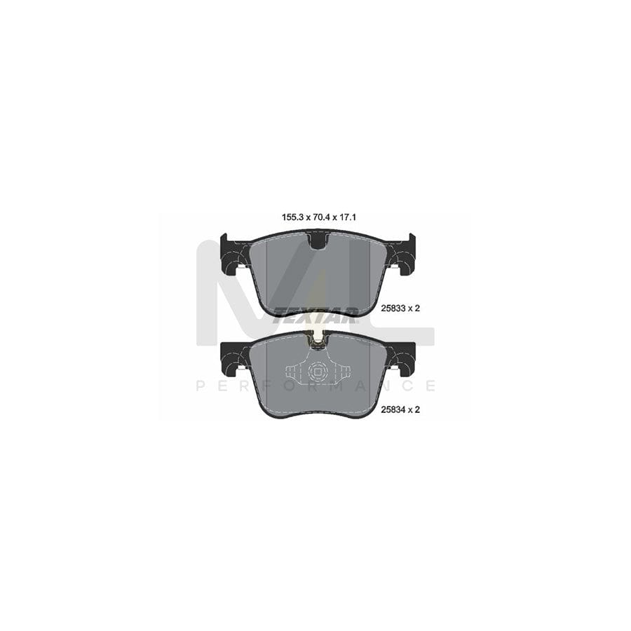 TEXTAR 2583301 Brake pad set prepared for wear indicator