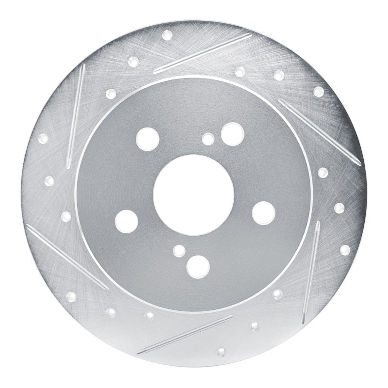 R1 Concepts R1 19-25 Toyota Corolla (US/Canada) Rear Left Drilled & Slotted Silver Brake Rotor