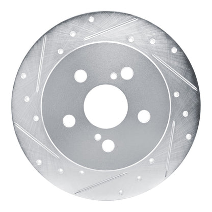 R1 Concepts R1 19-25 Toyota Corolla (US/Canada) Rear Left Drilled & Slotted Silver Brake Rotor