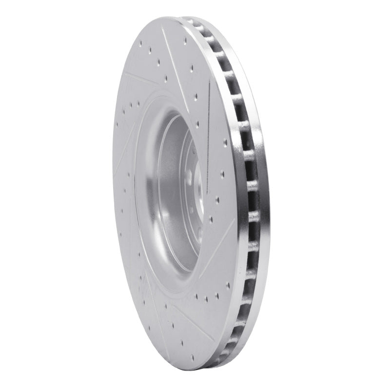 R1 Concepts R1 03-09 Volvo XC90 Front Left Drilled & Slotted Silver Brake Rotor