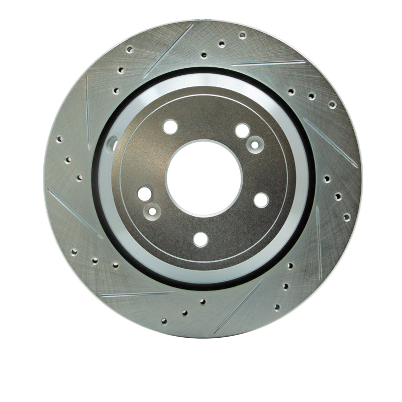 R1 Concepts R1 11-17 Hyundai Equus Rear Left Drilled & Slotted Silver Brake Rotor