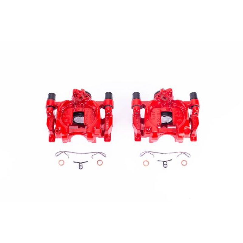 PowerStop Power Stop 15-18 Ford Edge Rear Red Calipers w/Brackets - Pair