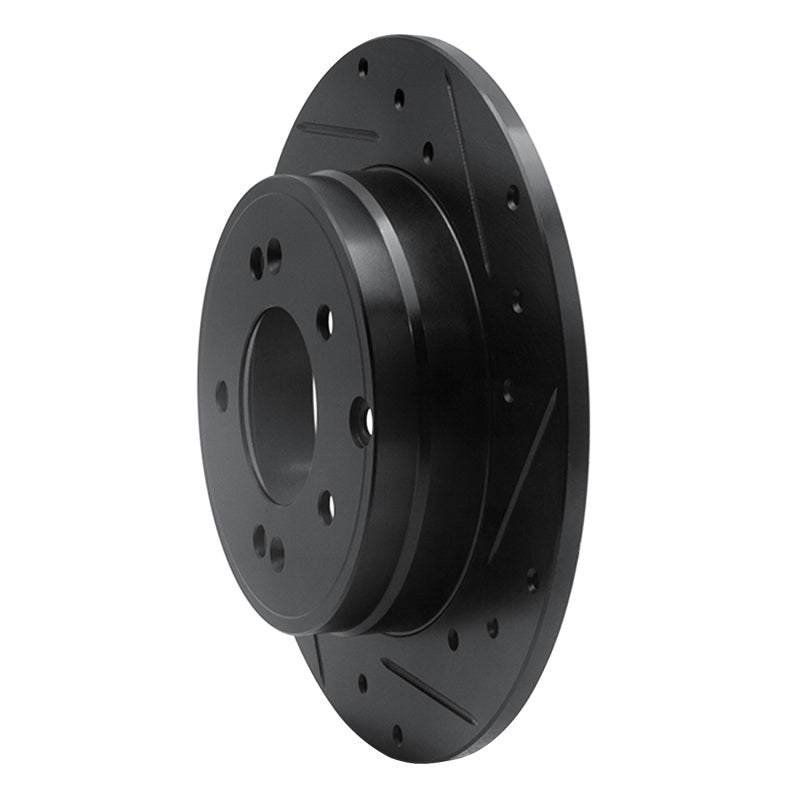 R1 Concepts R1 05-20 Hyundai Azera Rear Right Drilled & Slotted Black Brake Rotor