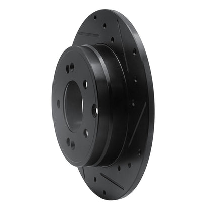 R1 Concepts R1 05-20 Hyundai Azera Rear Right Drilled & Slotted Black Brake Rotor