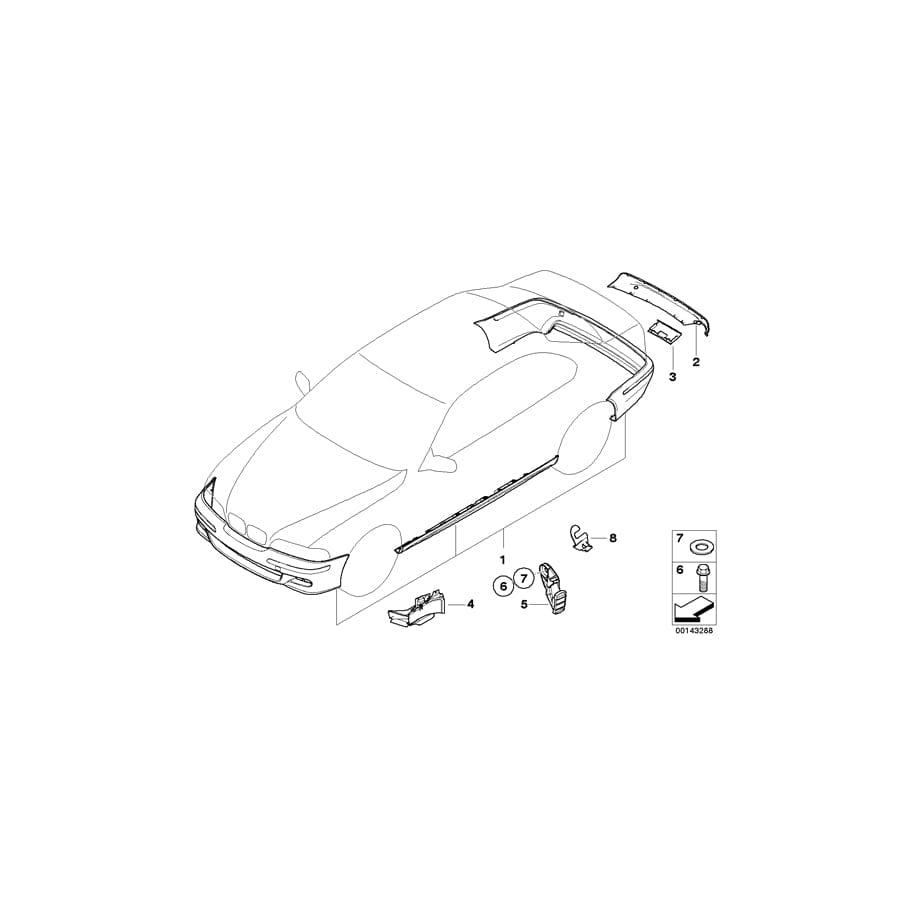 Genuine BMW 51127000361 E46 Left Bracket (Inc. 328Ci, M3 CSL & 323Ci)