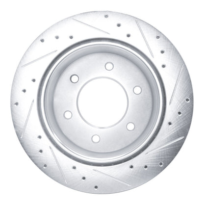 R1 Concepts R1 19-25 Ford Ranger (USA/Canada) Rear Left Drilled & Slotted Silver Brake Rotor
