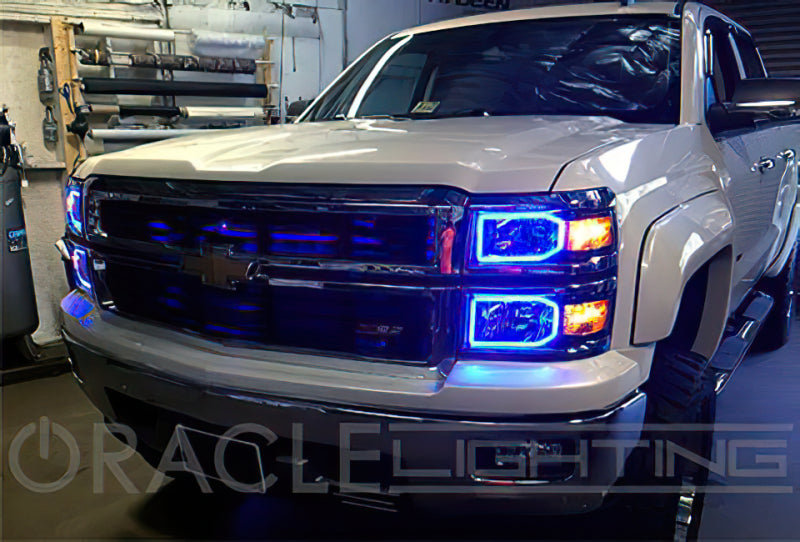 ORACLE Lighting Oracle Chevy Silverado 14-15 Halo Kit Non-Projector Style - w/ Simple Controller