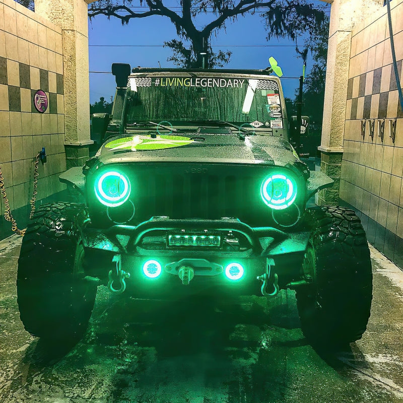 ORACLE Lighting Oracle Jeep Wrangler JK 07-18 LED Waterproof Fog Light Kit - ColorSHIFT