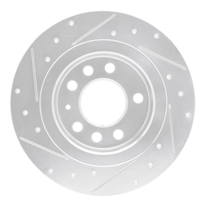 R1 Concepts R1 06-10 Pontiac SOLSTICE Rear Right Drilled & Slotted Silver Brake Rotor