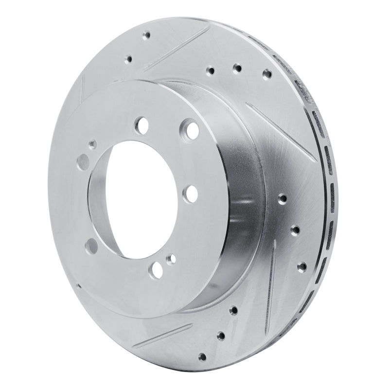 R1 Concepts R1 92-96 Mitsubishi DIAMANTE Rear Left Drilled & Slotted Silver Brake Rotor