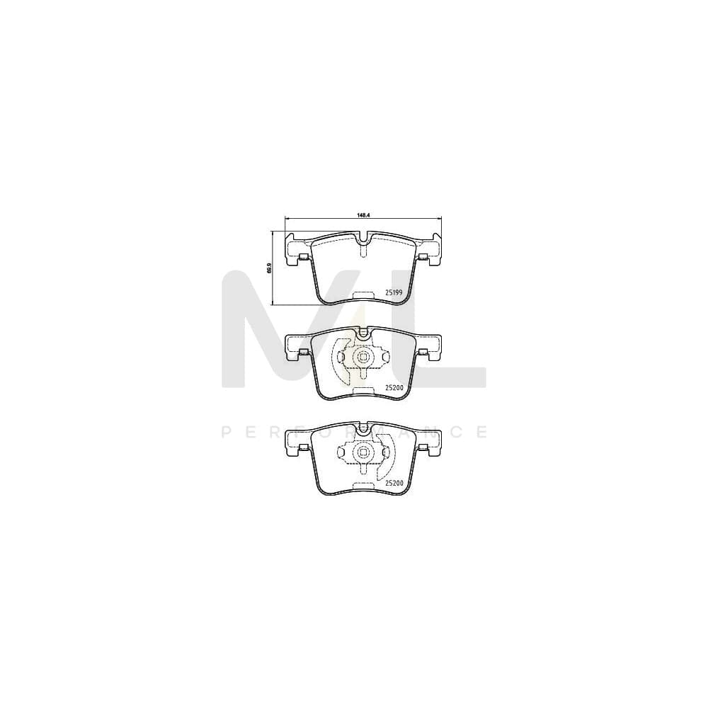 Hella 8DB 355 015-781 Brake Pad Set Prepared For Wear Indicator | ML Performance Car Parts