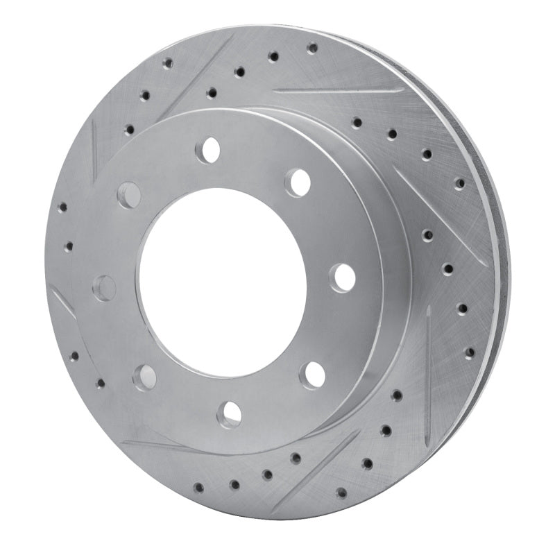 R1 Concepts R1 99-20 Cadillac DeVille Front Left Drilled & Slotted Silver Brake Rotor