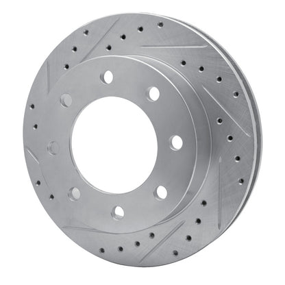 R1 Concepts R1 99-20 Cadillac DeVille Front Left Drilled & Slotted Silver Brake Rotor