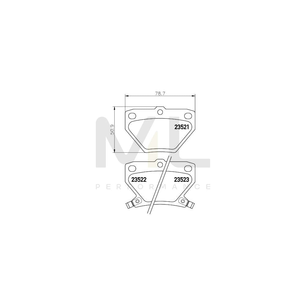Hella 8DB 355 017-221 Brake Pad Set With Acoustic Wear Warning | ML Performance Car Parts