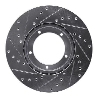 R1 Concepts R1 84-89 Porsche 911 Front Right Drilled & Slotted Silver Brake Rotor