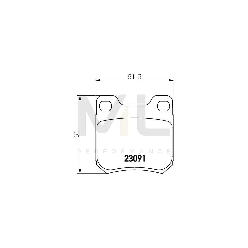 Hella 8DB 355 009-041 Brake Pad Set Not Prepared For Wear Indicator | ML Performance Car Parts