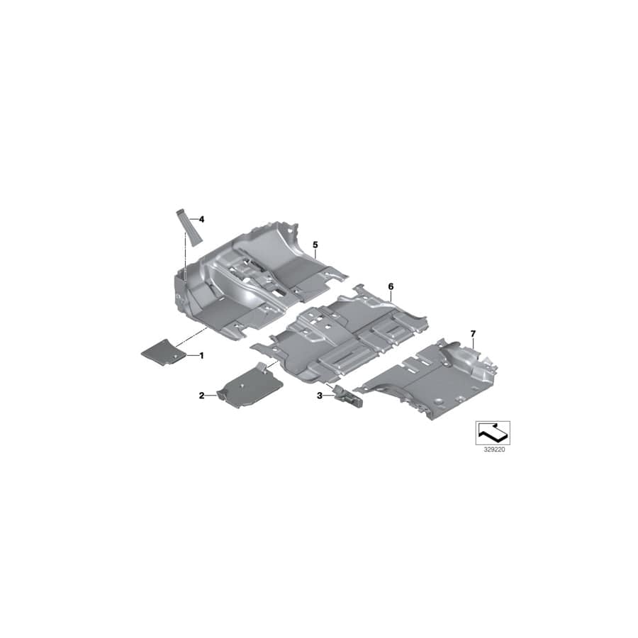 Genuine BMW 51477326338 F15 Floor Covering Rear SCHWARZ (Inc. X5)