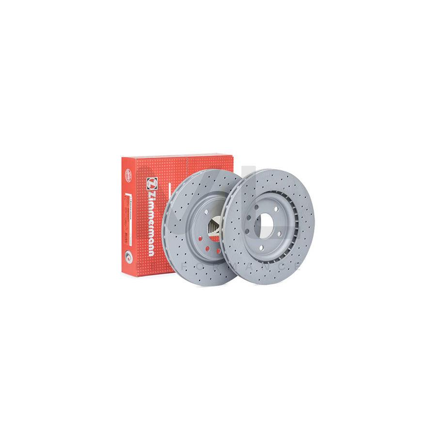ZIMMERMANN SPORT COAT Z 230.2384.52 Brake Disc Internally Vented, Perforated, Coated, High-carbon  - 1 piece