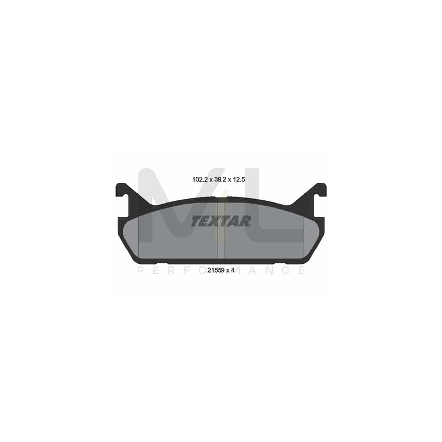 TEXTAR 2155901 Brake pad set not prepared for wear indicator