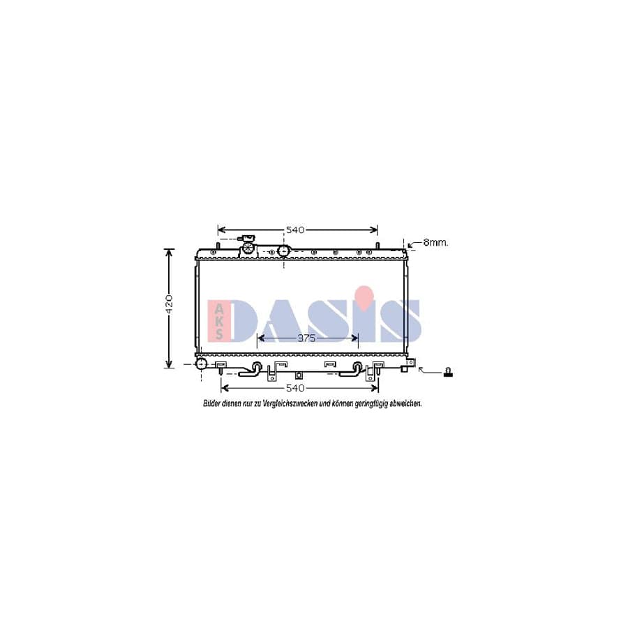 AKS Dasis 350028N Engine Radiator for Subaru Impreza