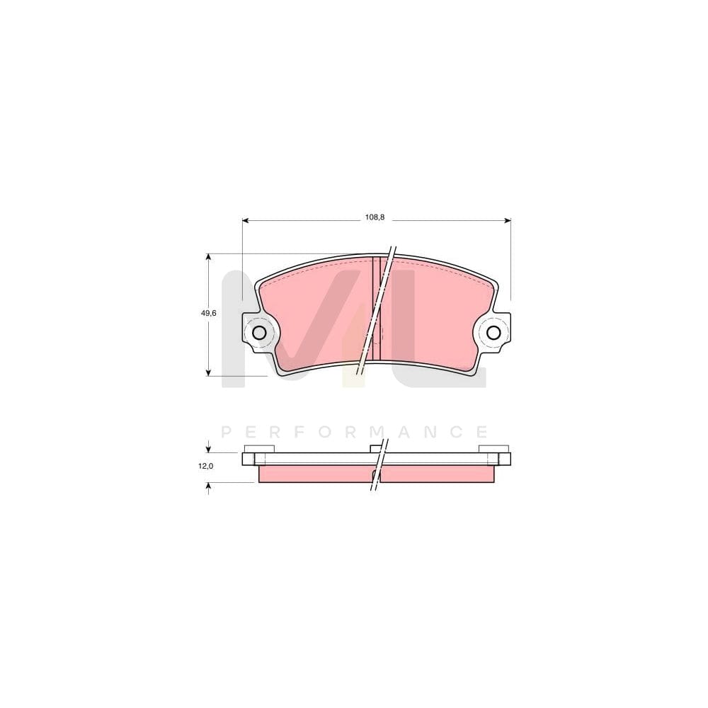 TRW Gdb155 Brake Pad Set Not Prepared For Wear Indicator