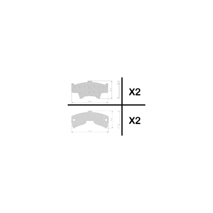 Frenkit 940060 Anti-Squeal Foil, Brake Pad (Back Plate) For Nissan Almera