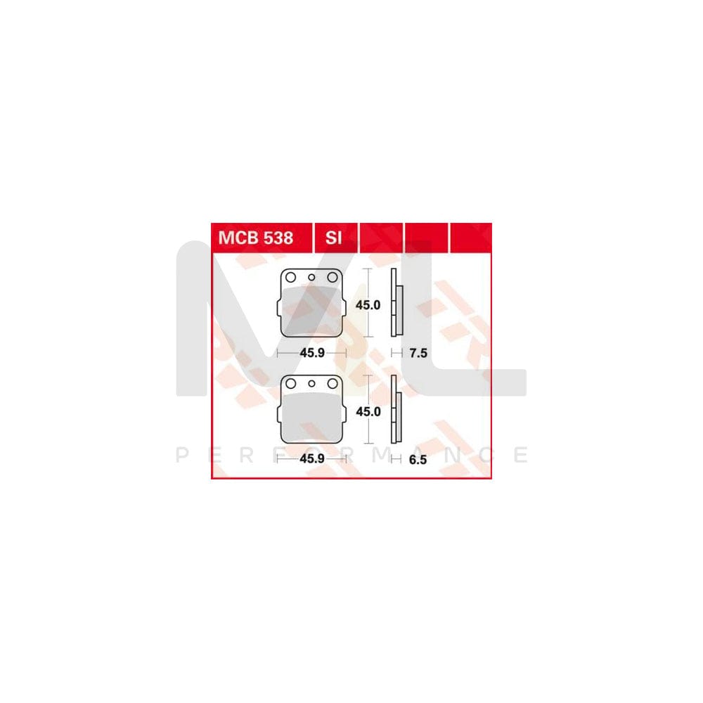TRW Sinter Offroad Mcb538Si Brake Pad Set