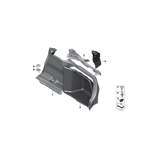 Genuine BMW 51477326238 F36 Support For Shoulder, Rear Right (Inc. 428i, 430dX & 440iX)