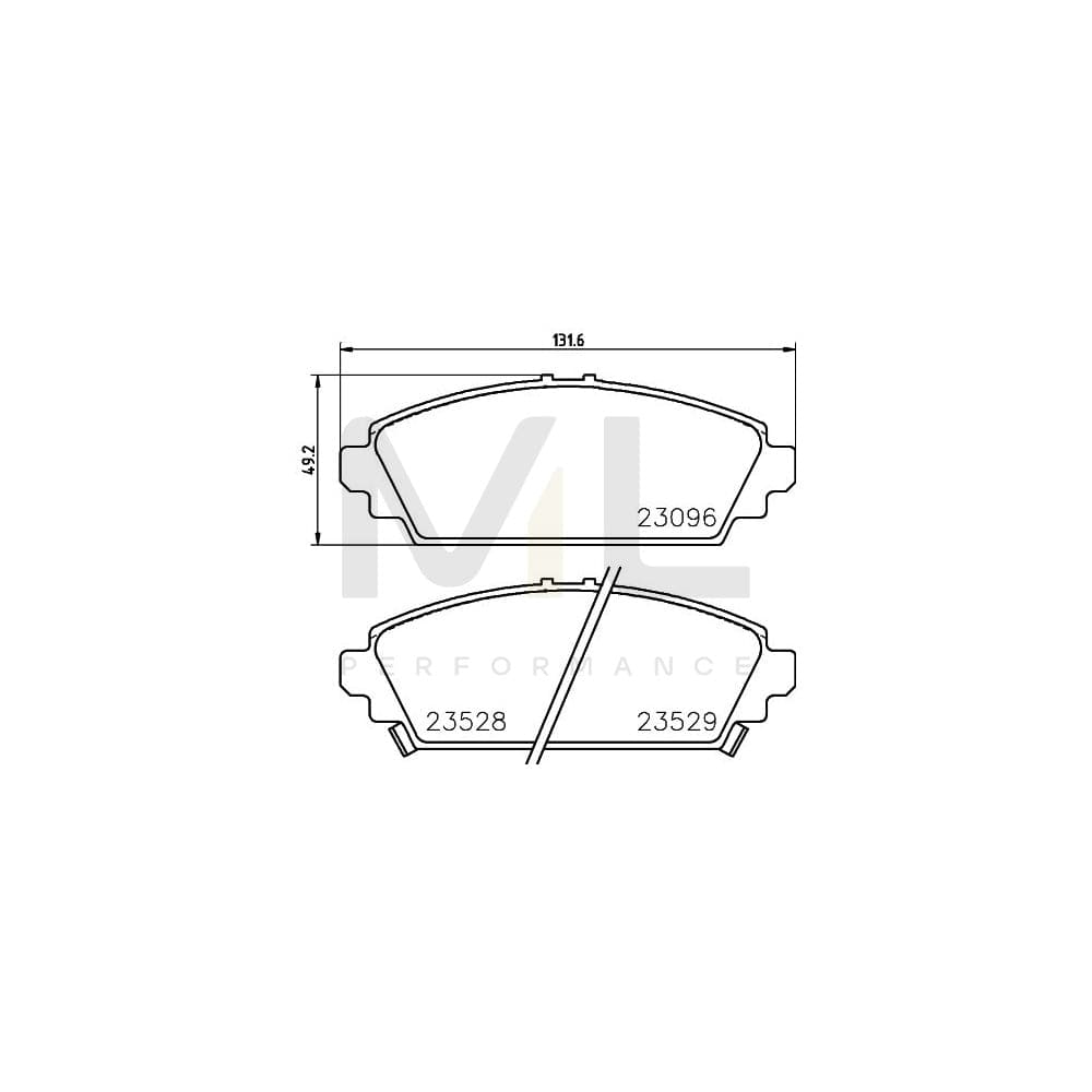 Hella 8DB 355 017-261 Brake Pad Set With Acoustic Wear Warning | ML Performance Car Parts