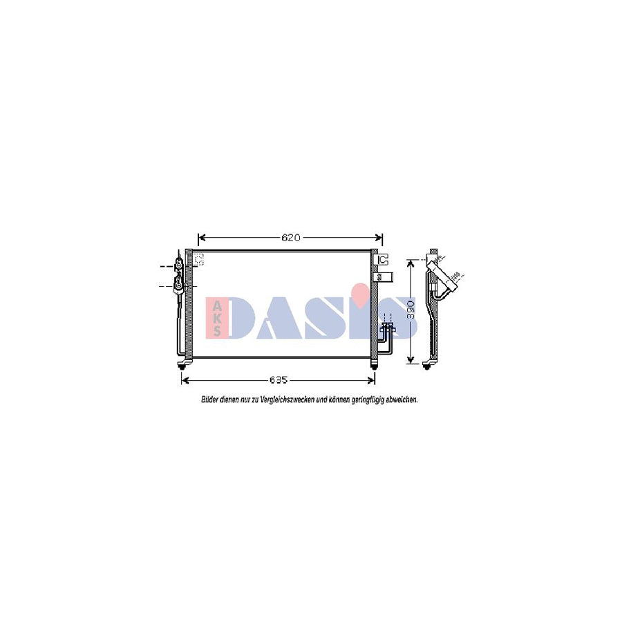 AKS Dasis 522047N Air Conditioning Condenser for KIA Joice (M300E)