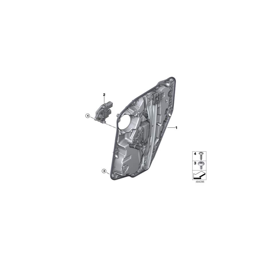 Genuine BMW 51357932237 G05 Carrier, Door Rear Left (Inc. X5)