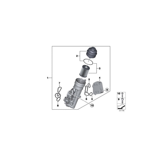 Genuine BMW 11427625487 F21 F20 F30 Profile-Gasket (Inc. 118i, 120i & 320i ed)