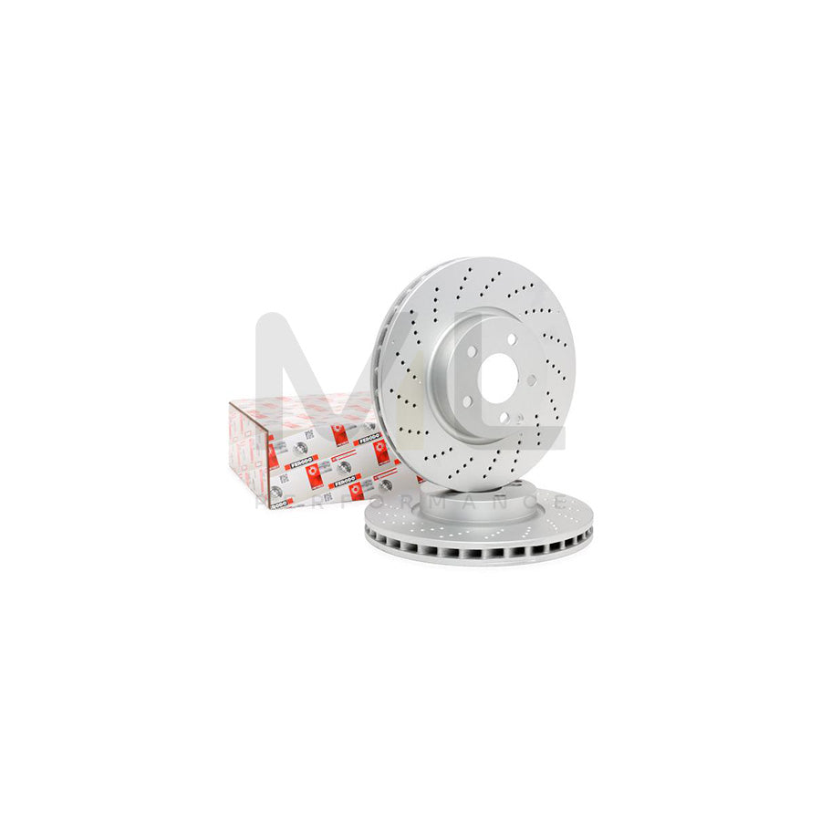 Ferodo DDF1694C-1 Brake Disc Premier, Perforated / Vented, Coated, Without Bolts/Screws  - Pair
