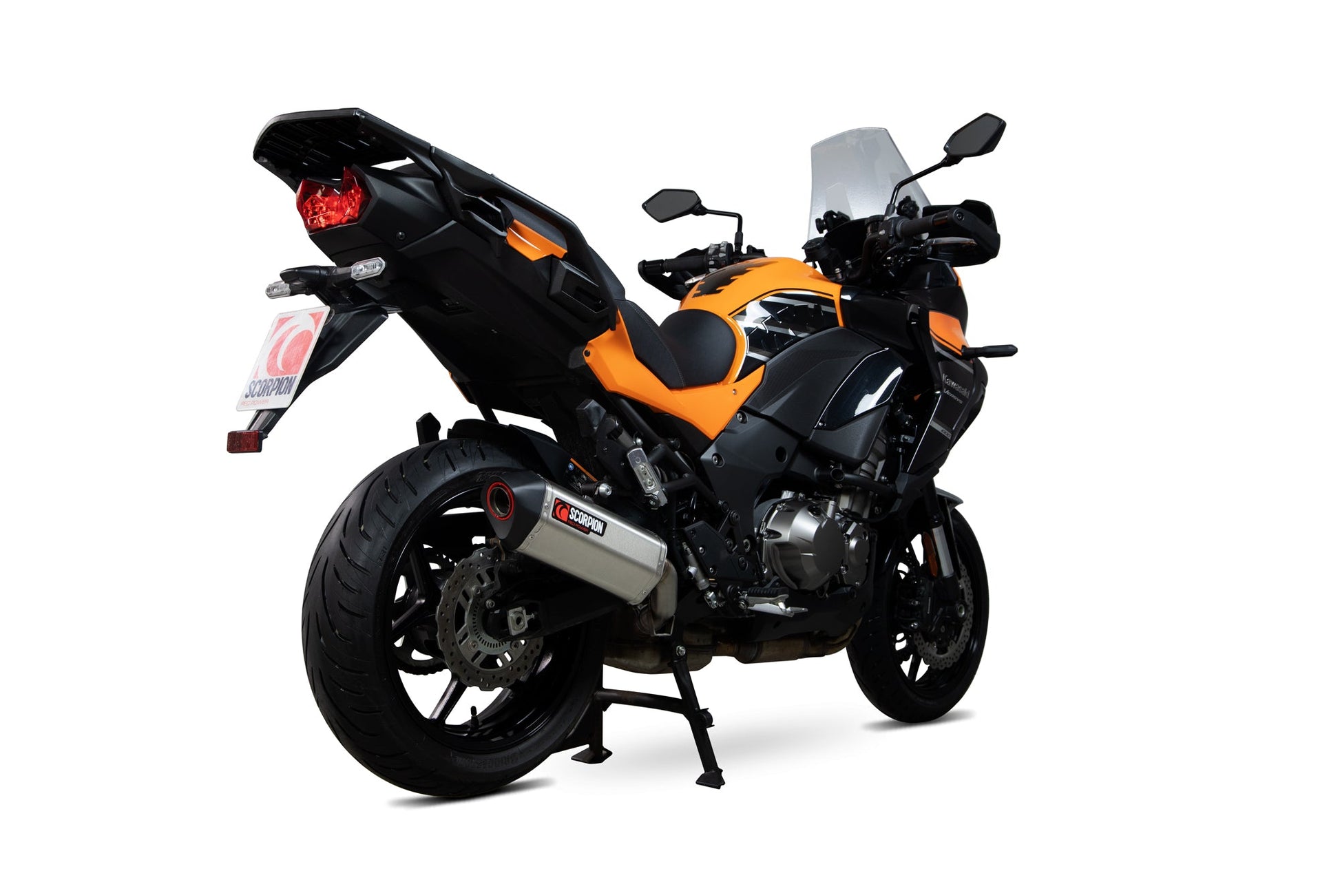 Scorpion RKA132SEO Kawasaki Serket Parallel Slip-On - Brushed Stainless Sleeve (Versys 1000 / SE / Tourer / GT) | ML Performance UK UK