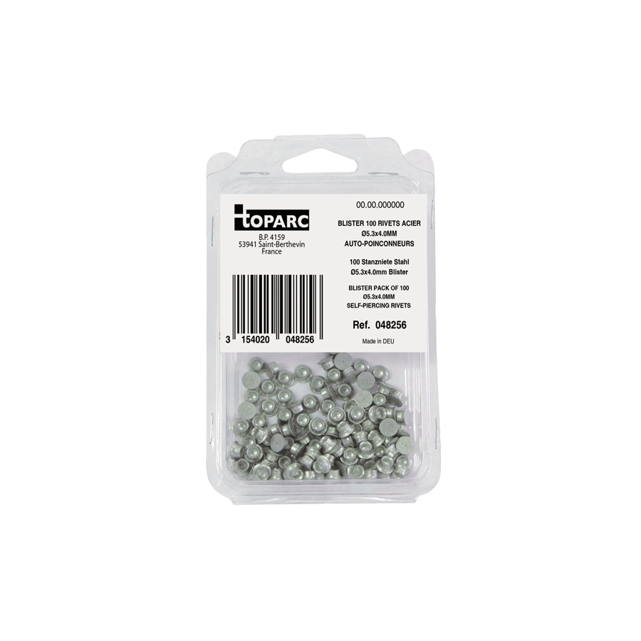 Gys 048256 100 Self Piercing Steel Rivets Steel Ø5.3X4.0Mm - Blister Pack Car Body Consumables