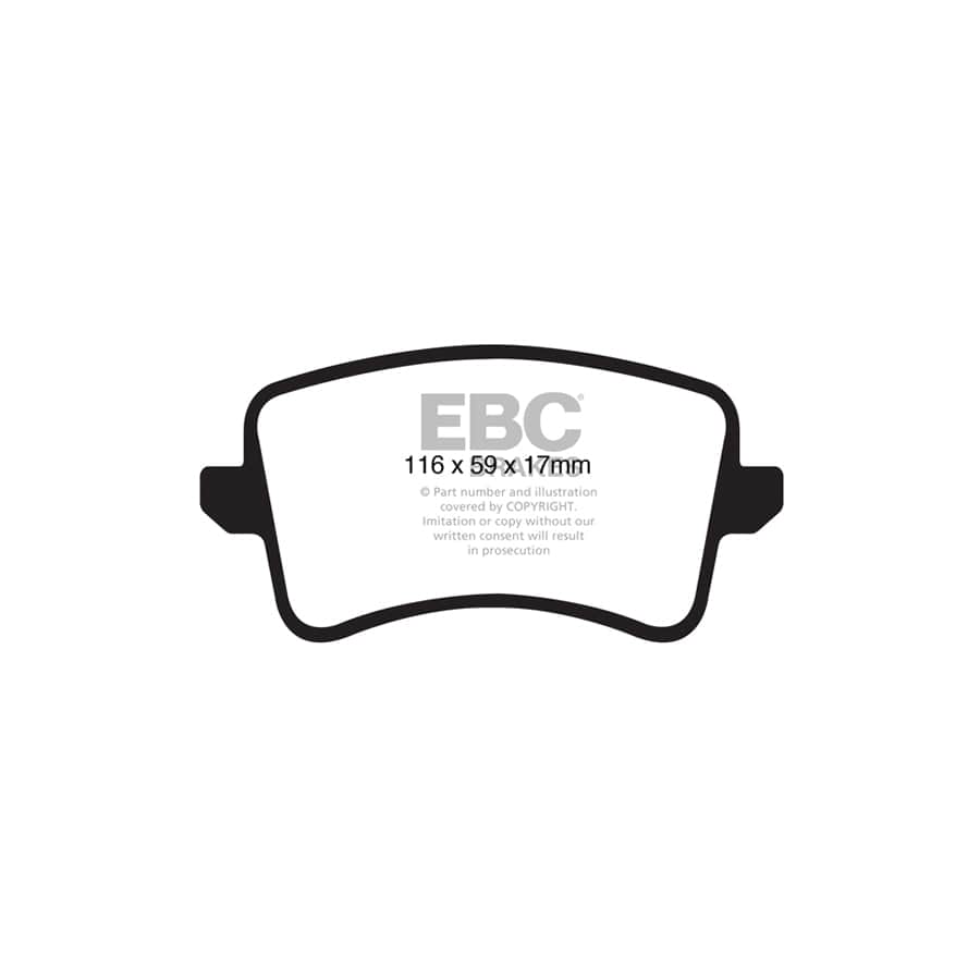 EBC PD01KR081 Audi B8 Greenstuff Rear Brake Pad & Plain Disc Kit - TRW Caliper (Inc. A4 & A5) 2 | ML Performance UK Car Parts