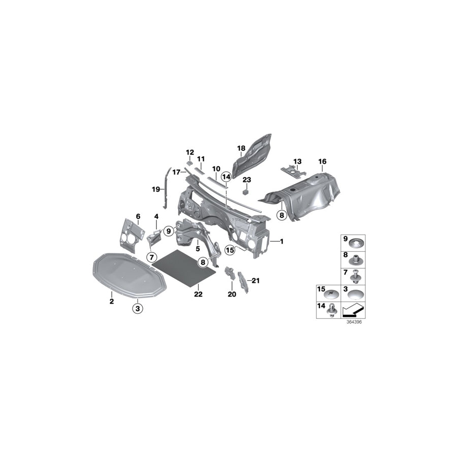 Genuine BMW 51487238162 F25 F26 Sound Insulat.F Heater Water Outlet (Inc. X4 35iX, X3 28dX & X4 35dX)