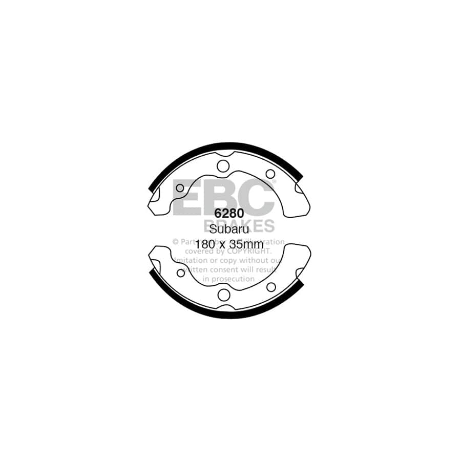 EBC 6280 Subaru Leone Rear Brake Shoes 1 | ML Performance UK Car Parts
