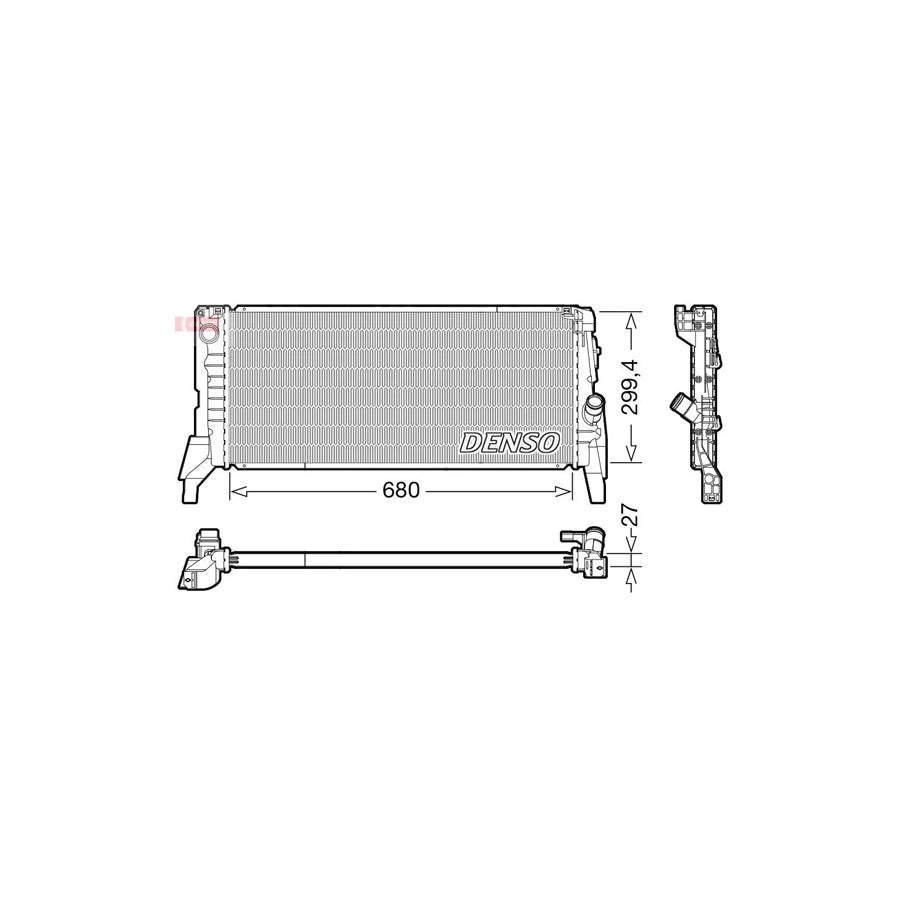 DENSO DRM05119 Engine Radiator for Mini Hatchback