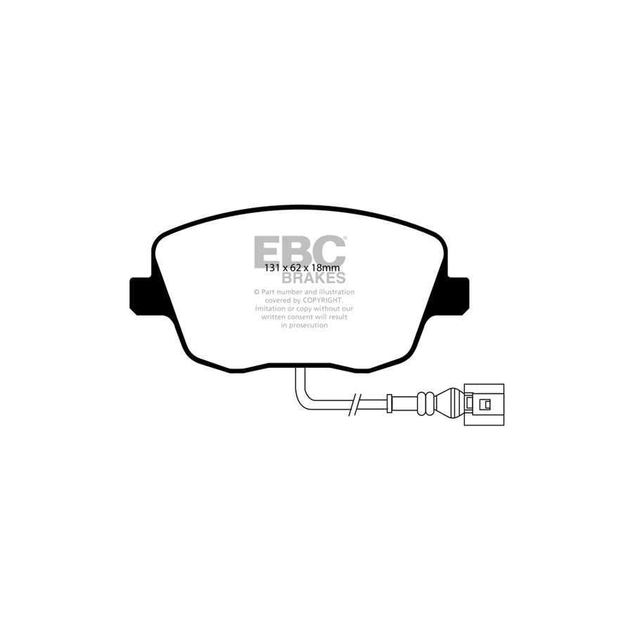 EBC PLK1926 Seat Ibiza (6J) Yellowstuff Pads and Brake Line Performance Pack - TRW Caliper 2 | ML Performance UK Car Parts