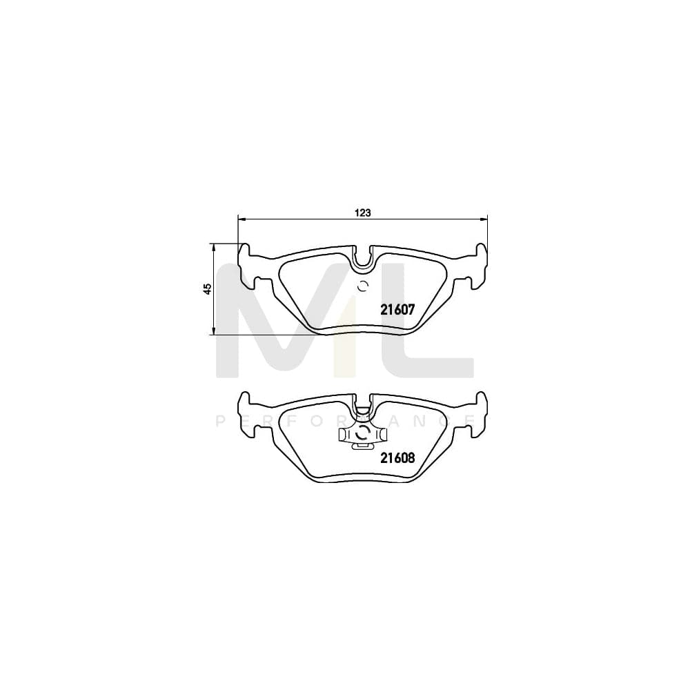 Hella 8DB 355 007-511 Brake Pad Set Prepared For Wear Indicator | ML Performance Car Parts