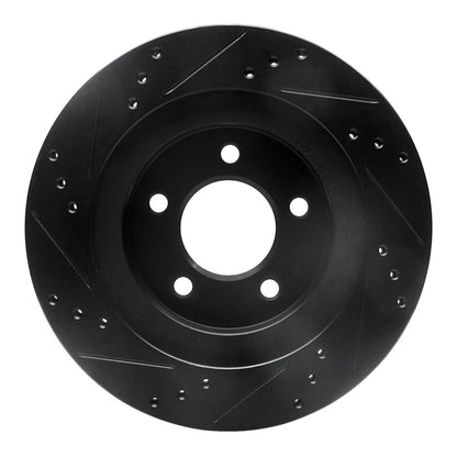 R1 Concepts R1 98-04 Chrysler CONCORDE Front Right Drilled & Slotted Black Brake Rotor