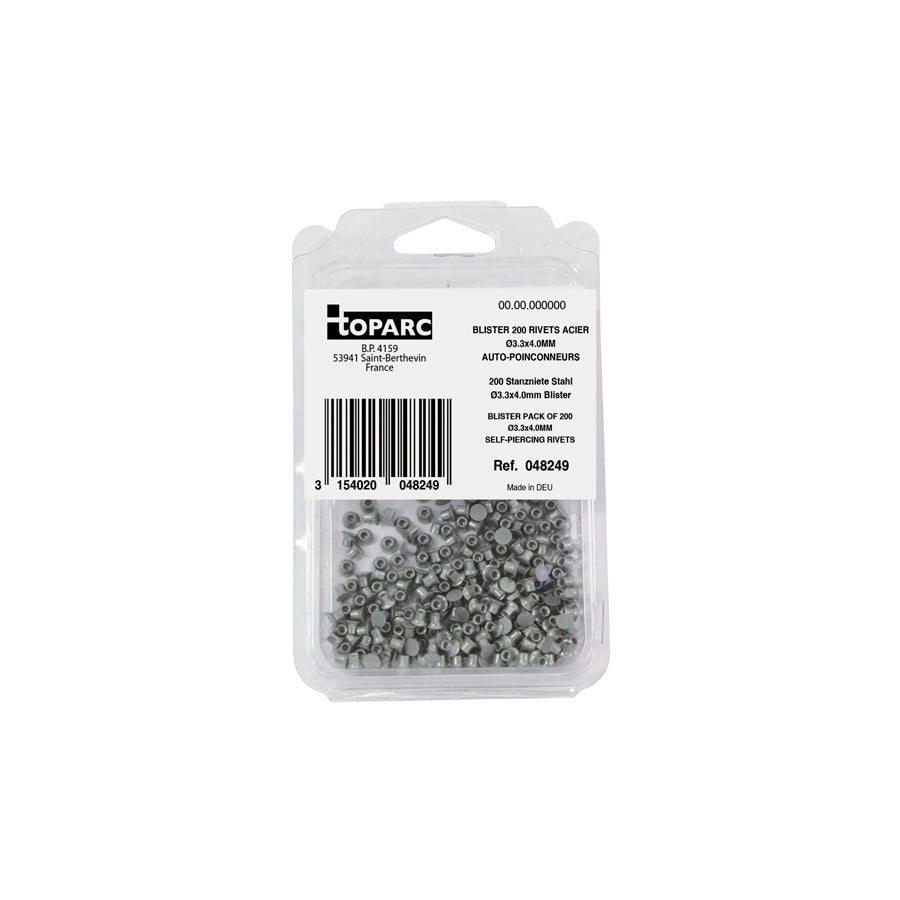 Gys 048249 200 Self Piercing Steel Rivets Steel Ø3.3X4.0Mm - Blister Pack Car Body Consumables