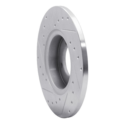 R1 Concepts R1 69-89 Peugeot 504 Front Right Drilled & Slotted Silver Brake Rotor