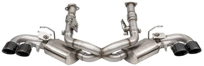 CORSA Performance Corsa 20-25 Corvette C8 3in Valved Cat-Back 4.5in Blk Quad Tips Fits Factory Perf Exhaust DeletesAFM