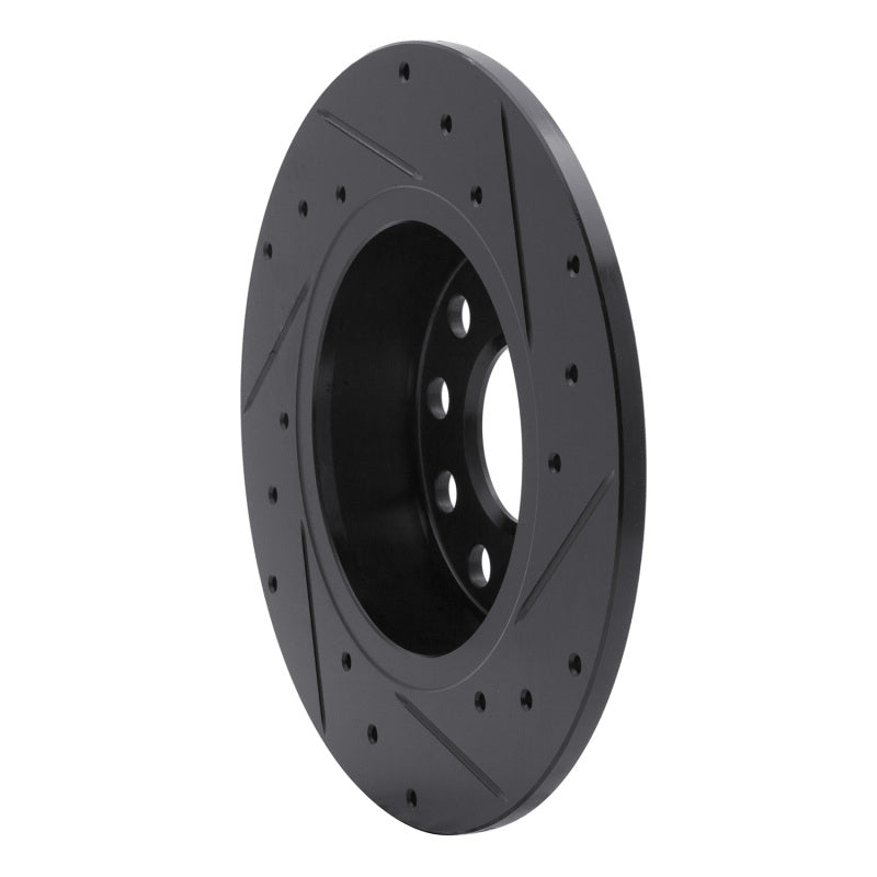 R1 Concepts R1 05-25 Audi A3 (Mexico) Rear Left Drilled & Slotted Black Brake Rotor