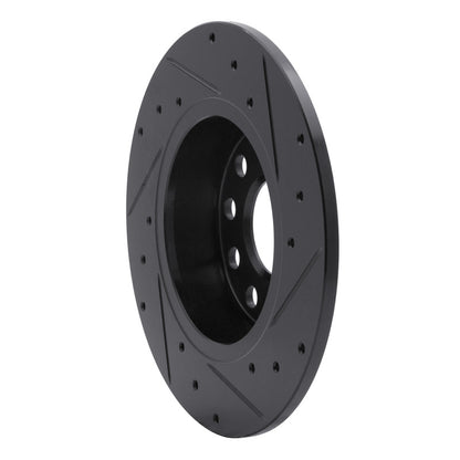R1 Concepts R1 05-25 Audi A3 (Mexico) Rear Left Drilled & Slotted Black Brake Rotor