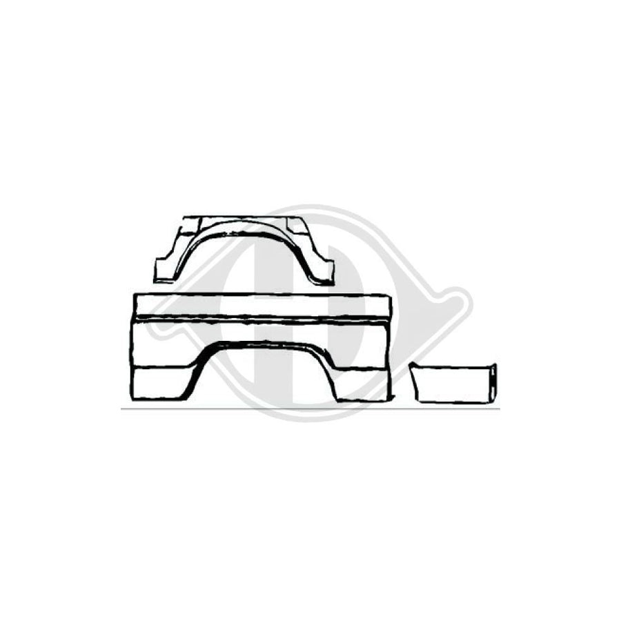 Diederichs 9138330 Repair Panel suitable for MERCEDES-BENZ T1 Bus