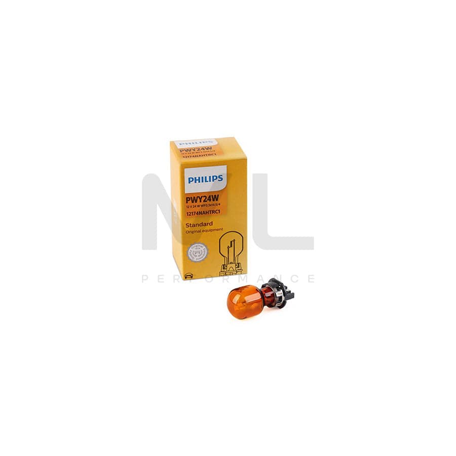 PHILIPS 12174NAHTRC1 Bulb, indicator Yellow 12V 24W, PWY24W, WP3,3x14,5/4